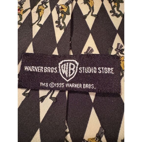 Rare 1995 Warner Bros. Michigan J. Frog Tie – 100% Silk Looney Tunes Vintage Col - Picture 3 of 6